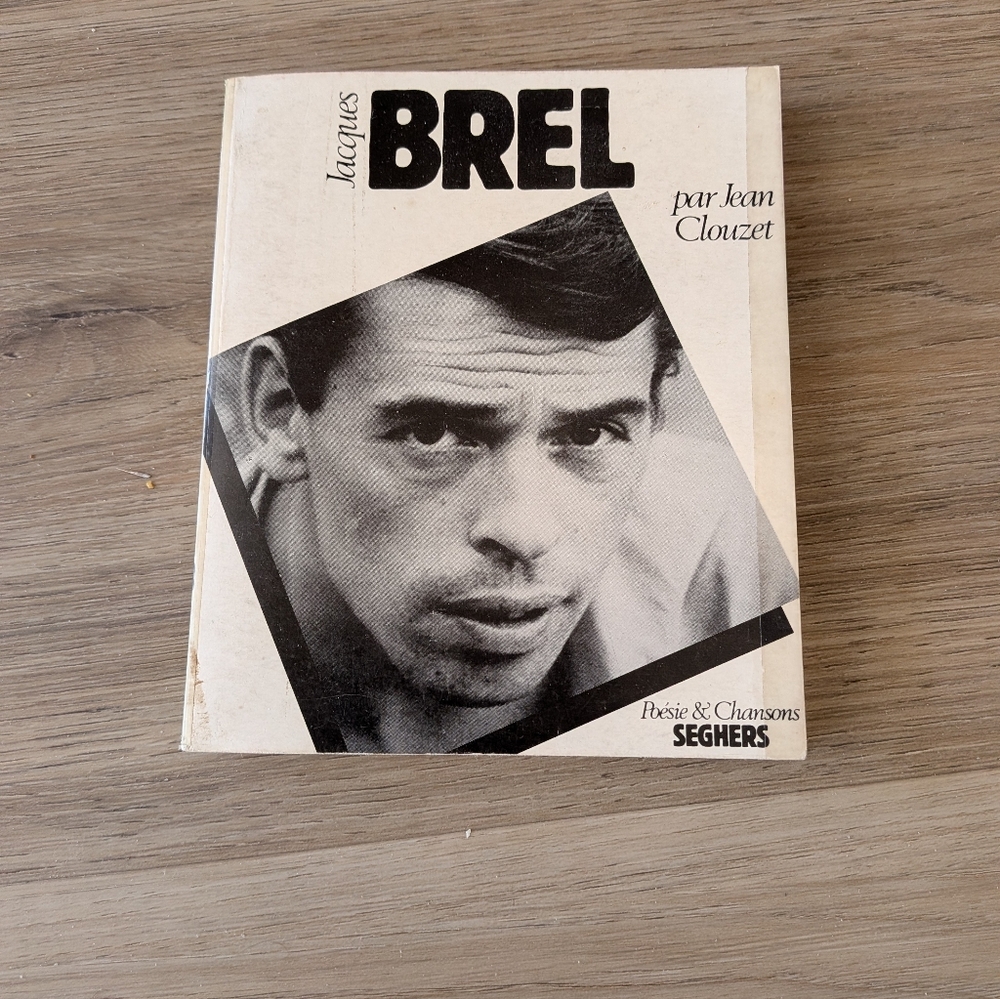 Vintage french book JACQUES BREL POESIE ET CHANSONS SEGHERS